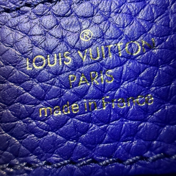 NWT Louis Vuitton Capucines MM Top Handle Bag Two-Tone Blue Leather - Picture 7 of 13